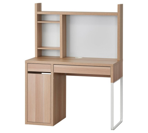 Рабочий набор, имитация дуба, белая тонировка MICKE 193.955.63