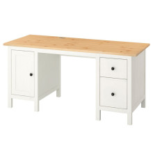 Biurko, biała bejca/jasnobrązowy HEMNES 205.350.44
