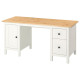Biurko, biała bejca/jasnobrązowy HEMNES 205.350.44