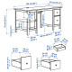 Biurko, biała bejca/jasnobrązowy HEMNES 205.350.44