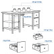 Biurko, biała bejca/jasnobrązowy HEMNES 205.350.44