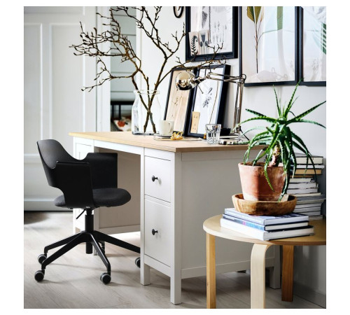 Biurko, biała bejca/jasnobrązowy HEMNES 205.350.44