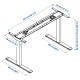Podstawa sit/stand blatu stołu, elektryczny/biały RODULF 604.642.90
