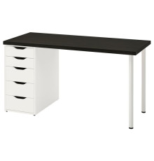 Biurko, czarnybrąz/biały LAGKAPTEN / ALEX 594.321.63
