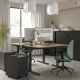 Biurko, okl dęb/czarny MITTZON 695.258.59