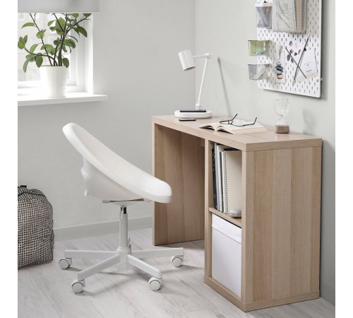 Biurko, biała bejca/imit. dębu KALLAX 905.851.01