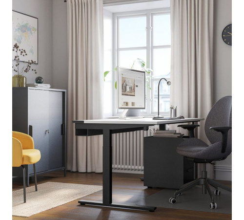 Biurko, biały/czarny MITTZON 995.290.83