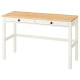 Biurko z 2 szufladami, biała bejca/jasnobrązowy HEMNES 305.349.54