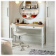 Biurko z 2 szufladami, biała bejca/jasnobrązowy HEMNES 305.349.54