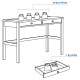 Biurko z 2 szufladami, biała bejca/jasnobrązowy HEMNES 305.349.54