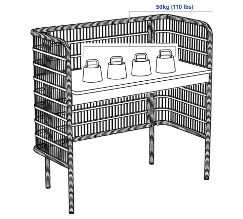 Biurko, rattan FRYKSÅS 605.741.04