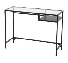 Stolik na laptop, czarnobrąz/szkło VITTSJÖ 606.195.36