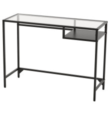 Stolik na laptop, czarnobrąz/szkło VITTSJÖ 606.195.36