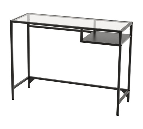 Stolik na laptop, czarnobrąz/szkło VITTSJÖ 606.195.36