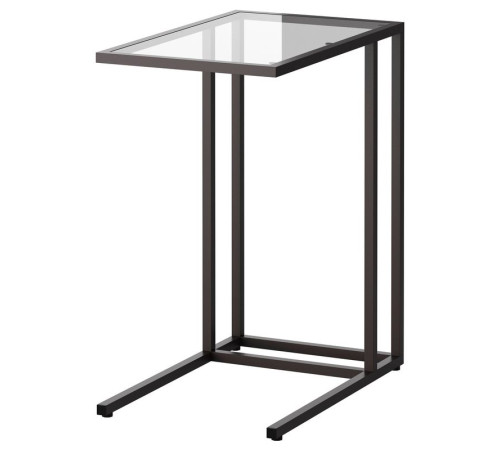 Stolik pod laptopa, czarnobrąz/szkło VITTSJÖ 002.502.49