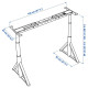Podstawa sit/stand, blat stł, el, ciemnoszary IDÅSEN 003.207.23