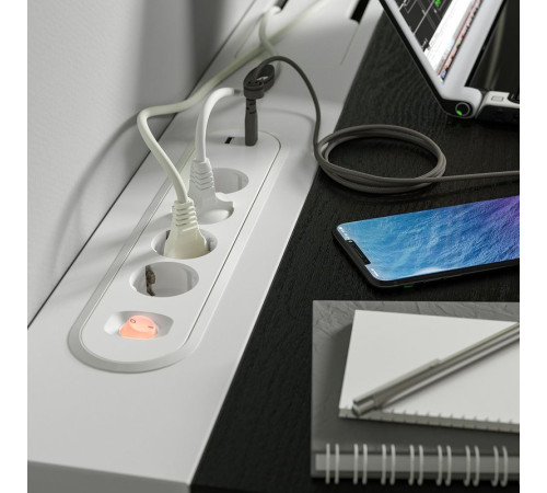 Biurko, okl jesionowa bejcowana na czarno/biały MITTZON 495.281.23