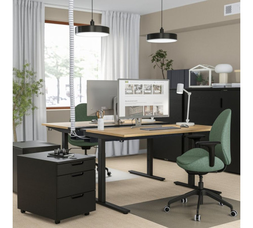 Biurko, okl dęb/czarny MITTZON 795.280.51