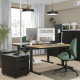 Biurko, okl dęb/czarny MITTZON 795.280.51