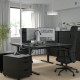 Biurko, okl jesionowa bejcowana na czarno/czarny MITTZON 895.281.21