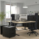 Biurko, okl brzoz/czarny MITTZON 895.291.06