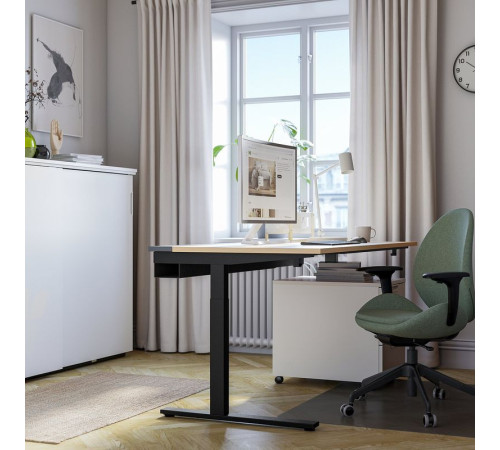 Biurko, okl brzoz/czarny MITTZON 895.291.06