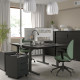 Biurko, bejcowane na czarno okleina jesionowa/czarny MITTZON 995.260.70