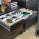Biurko, bejcowane na czarno okleina jesionowa/czarny MITTZON 995.260.70