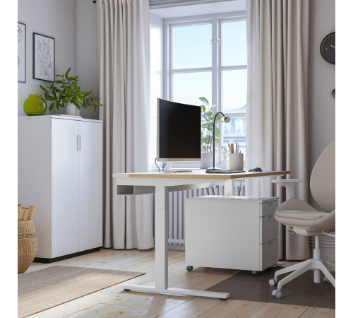 Biurko, okl dęb/biały MITTZON 995.281.30