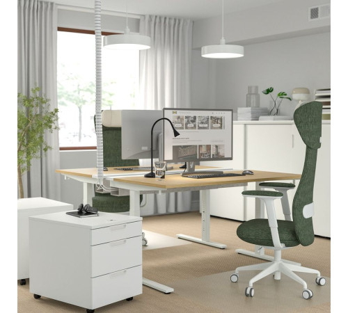 Biurko, okl dęb/biały MITTZON 995.281.30