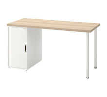 Biurko, biała bejca/imit. dębu biały LAGKAPTEN / ALEX 395.216.45