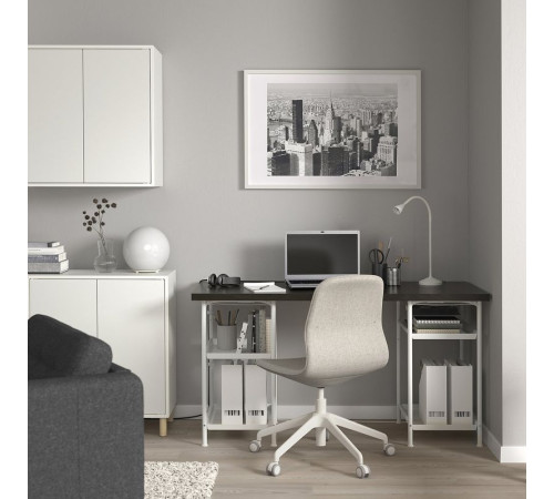 Biurko, czarnobrąz/biały LAGKAPTEN / SPÄND 795.638.55