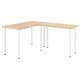 Biurko narożne, imitacja dębu bejcowanego na biało/biały LAGKAPTEN / LINNMON 796.279.80