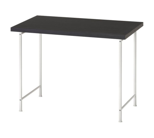 Biurko, czarnobrąz/biały LINNMON / SPÄND 895.638.74