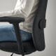 Krzesło biurowe z podłokietnikami, Letafors szary/czarny GRÖNFJÄLL 005.034.40