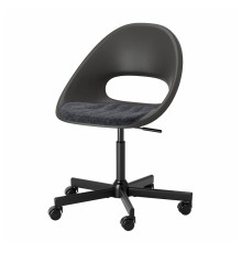 Krzesło obrotowe + poduszka, ciemnoszary/czarny ELDBERGET / MALSKÄR 293.319.00