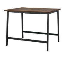 MITTZON stół konferencyjny, okleina orzechowa/czarny, 140x108x105 cm