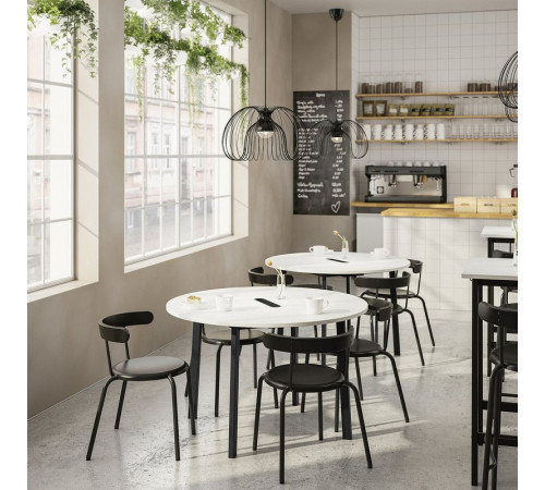 Конференционный стол, круглый, бело-черный, MITTZON 895.304.35