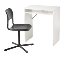 Biurko i krzesło, biały/czarny TORALD / SMÄLLEN 694.885.74