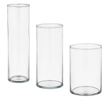 Wazon, 3 szt., szkło bezbarwne CYLINDER 601.750.92