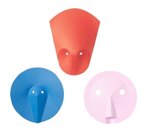Ozdoba ścienna, 3 szt., różowy czerwony/niebieski IKEA PS 2026 106.227.96