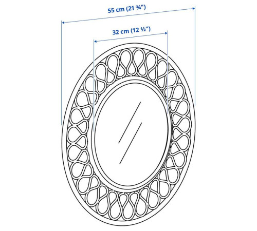 Lustro, rattan GRINSBOL 305.184.64