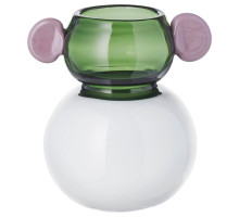 Wazon, szkło/biały/zielony różowy IKEA PS 2026 706.185.60