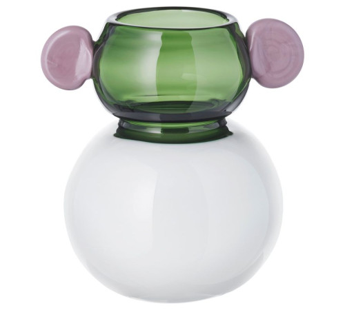 Wazon, szkło/biały/zielony różowy IKEA PS 2026 706.185.60
