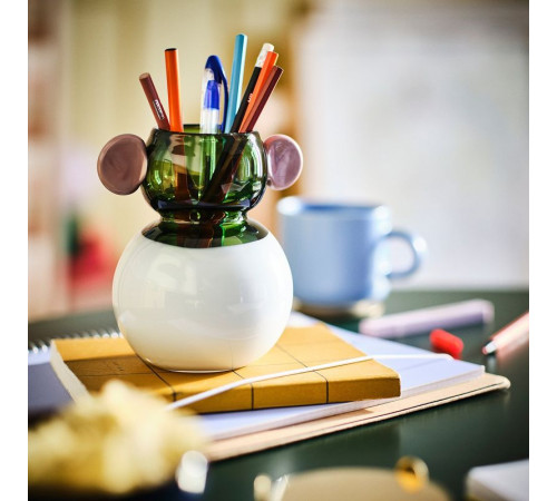 Wazon, szkło/biały/zielony różowy IKEA PS 2026 706.185.60