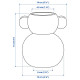 Wazon, szkło/biały/zielony różowy IKEA PS 2026 706.185.60