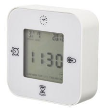 Zegar/termometr/budzik/czasomierz, biały KLOCKIS 705.904.53