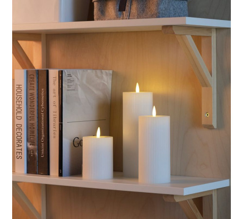 Świeca kolumnowa LED, zestaw 3 szt., na baterie biały SILVERMÅS 306.115.94