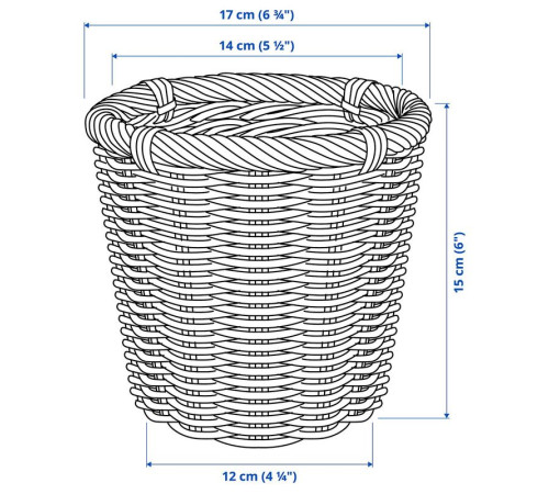 Osłonka doniczki, rattan KAKTUSFIKON 504.548.85