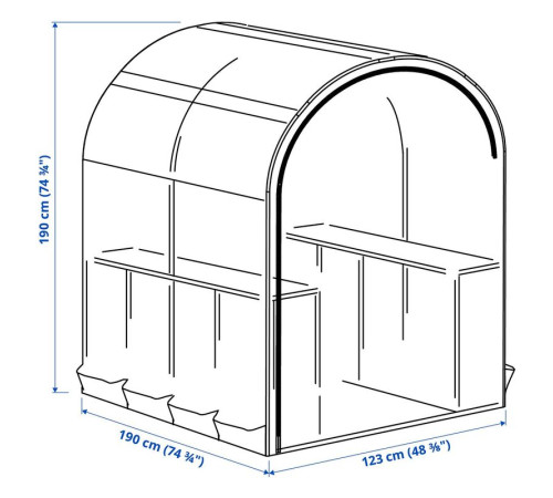 Мини-теплица, прозрачно-белая, ASPAREN 205.856.23